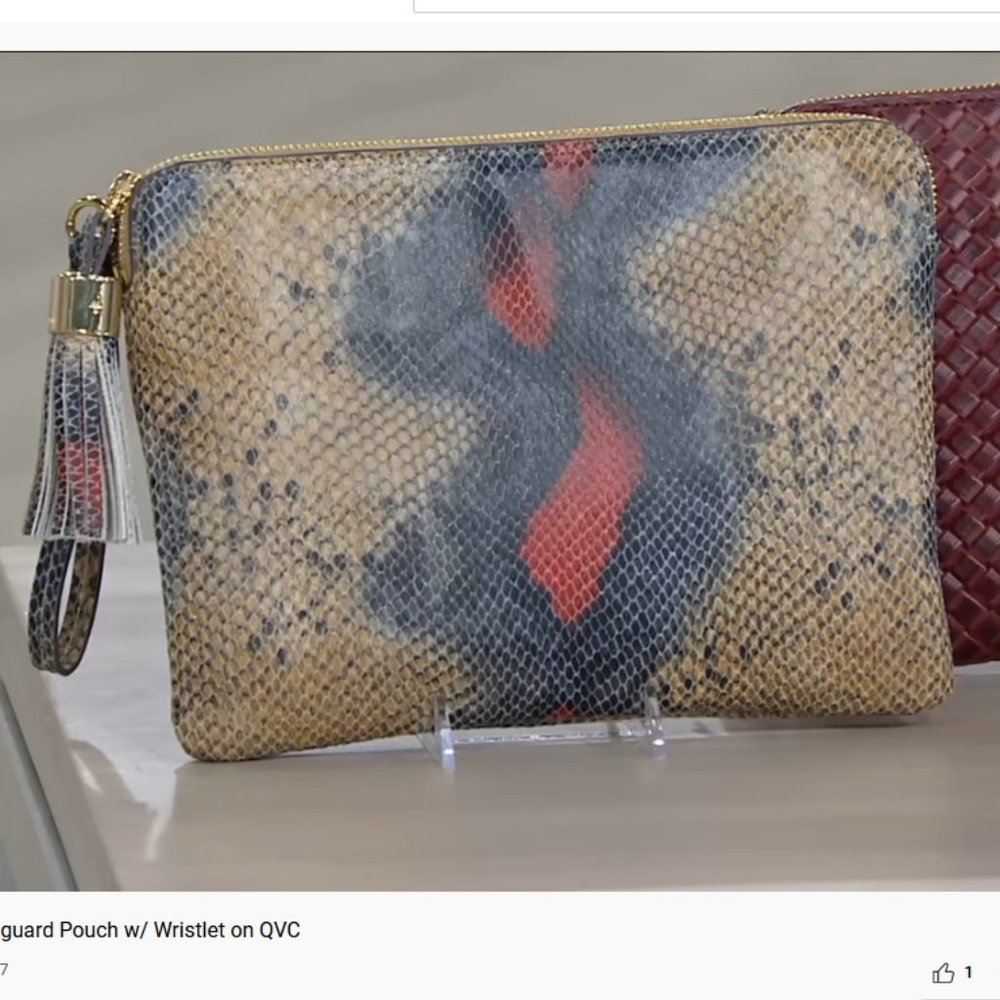 G.I.L.I. Haloguard Leather RFID Pouch/Clutch with Wristlet